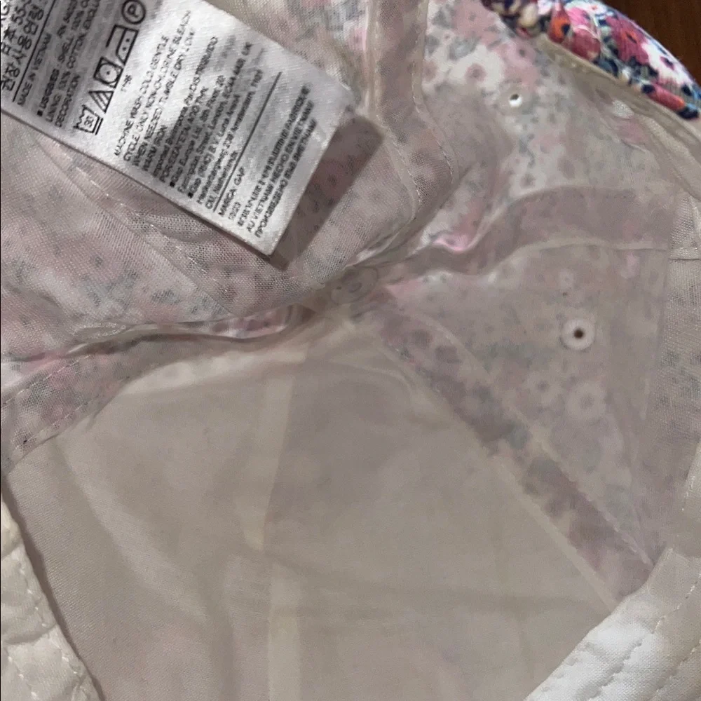 GAP Girls Pink White Floral Cap